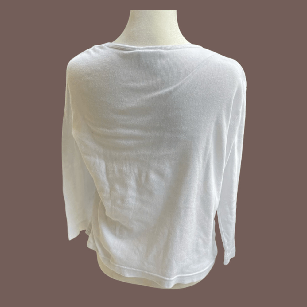 Sunburst Heart Gem Tee | White Cotton | Size S | Vintage - Picture 3 of 5